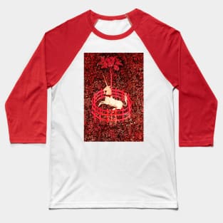 UNICORN IN RED FLORAL Baseball T-Shirt